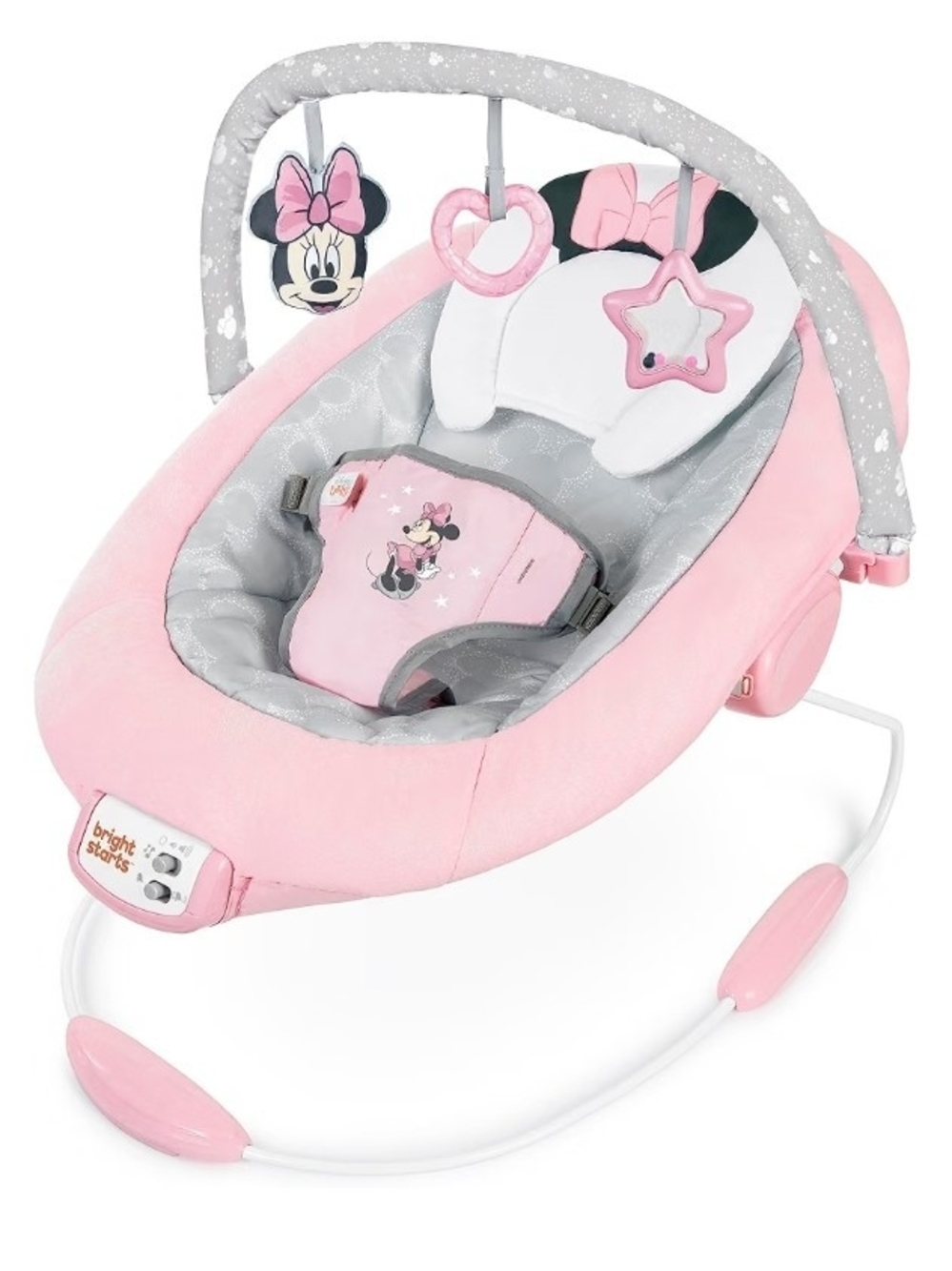 Disney Pink and Gray Minnie Mouse Baby Bouncer